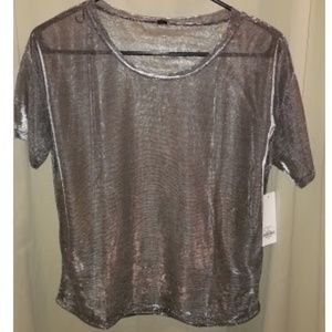 Women's Sheer Gunmetal top